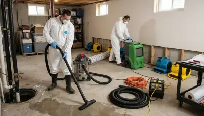 Basement flood cleanup in Washington, DC for water damage mitigation service