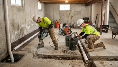 Washington, DC water damage team sealing a basement to prevent moisture and flooding
