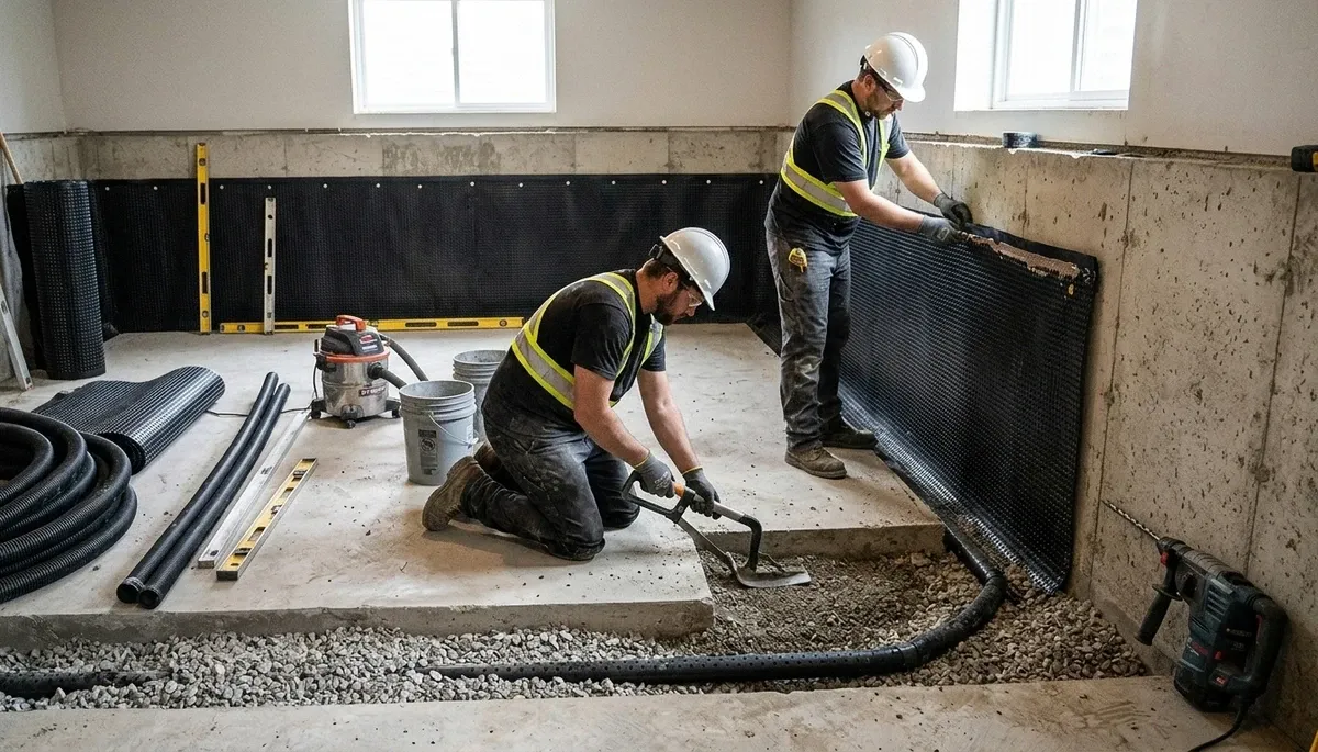 Basement waterproofing service for Washington, DC homes to prevent water damage and moisture leaks