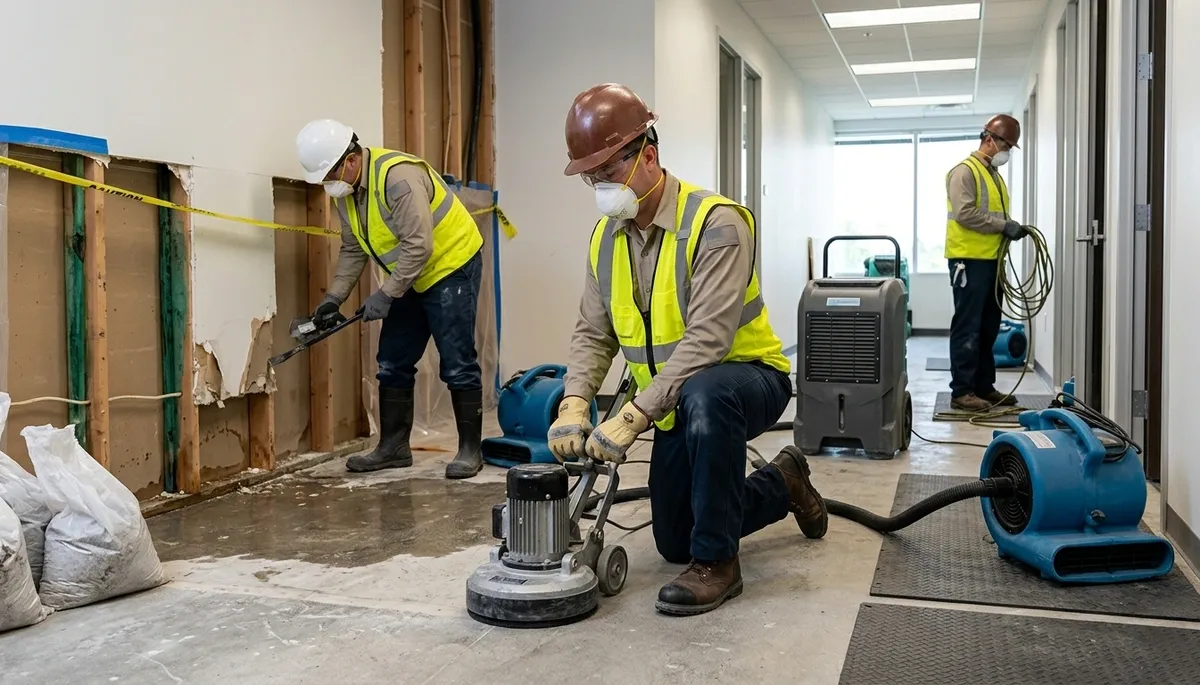 Water damage restoration team serving homes in Washington, DC after flooding and leaks